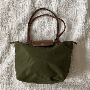 Longchamp Green small Le Pilage Shoulder Bag